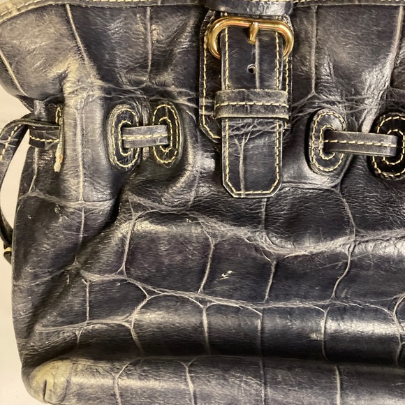 Dooney Bourke Blue Leather Shoulder Bag - Picture 4 of 11